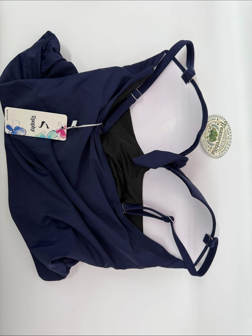 Women’s Navy Twist-Front One-Piece Swimsuit Christmas in July Sale 🎄‼️ - Picture 8 of 13